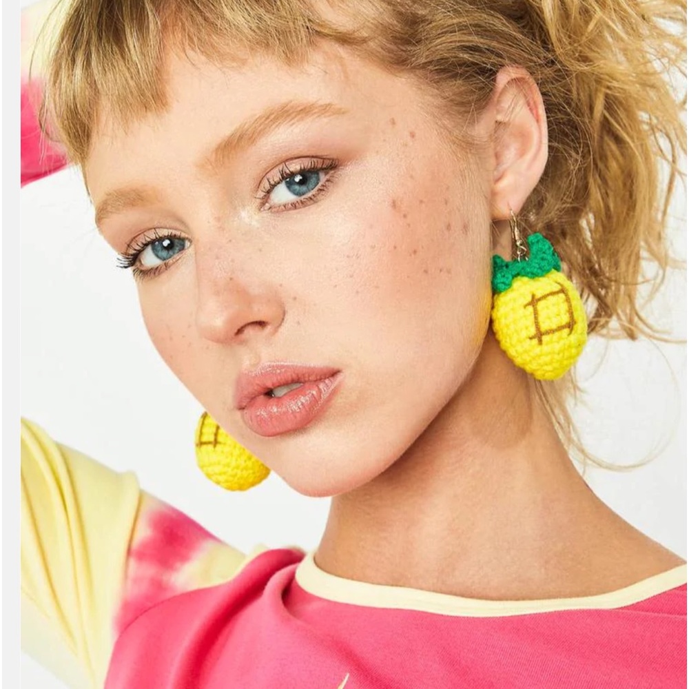 Crush On Island Time Drop Earrings | Low Hanging Fruit Crochet Earrings ~NEW